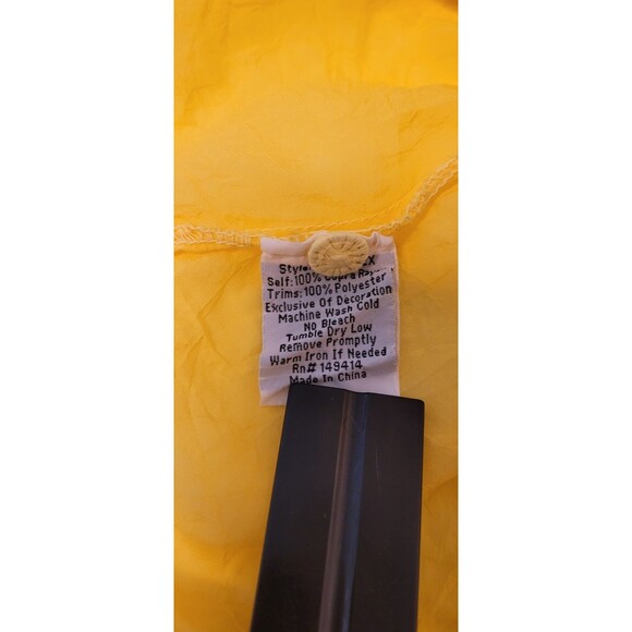 JOHNNY WAS 3x YELLOW FLORAL Arges Tunic - Embroidered - long sleeve Shirt Blouse - Picture 11 of 13